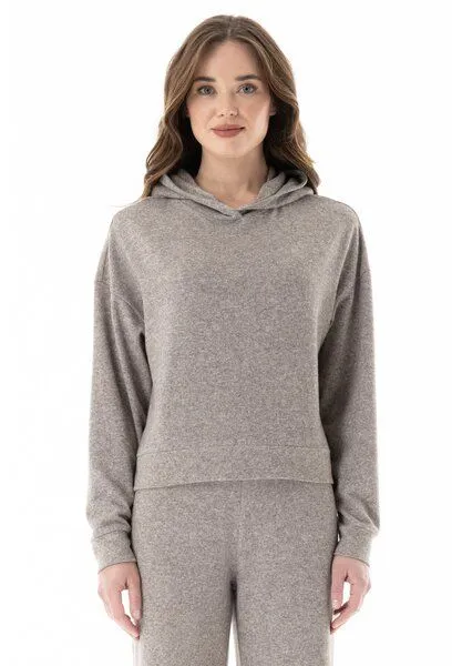 ORGANICATION ORGANICATION Hoodie aus Bio-Baumwolle und recyceltem Polyester, Brown melange, – Produktbild 1 von 4