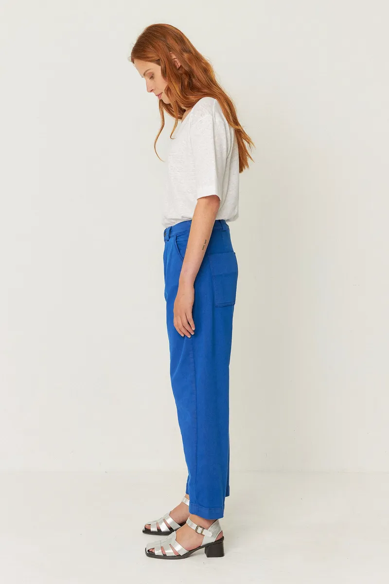 SKFK SKFK Damen vegan Hose Amata Blau, Dunkelblau, – Produktbild 1 von 2