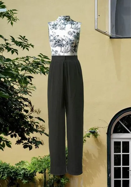 Atelier SNOW Atelier SNOW Set Ärmelloser Body + Marlenehose Elena aus Bio-Lyocell, Lunaria, – Produktbild 3 von 4