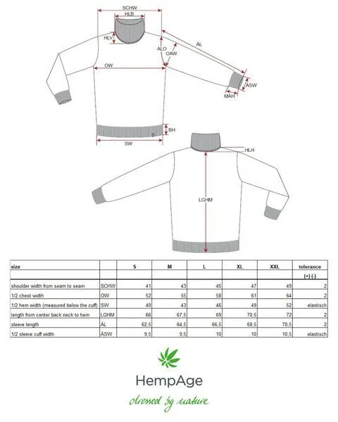 HempAge HempAge Rollkragen Pullover Herren Hanf/Biobaumwolle, Gravel(braun), – Produktbild 3 von 3