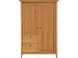 Anrichte "Solvita" mit 2 Holztüren, 2 SL, B 101 x T 40 x H 150 cm, Kiefer gelaugt – Produktbild 1 von 1