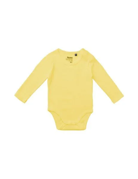 Neutral Neutral® Baby Wickelbody Strampler Langarm, Dusty yellow, – Produktbild 1 von 4