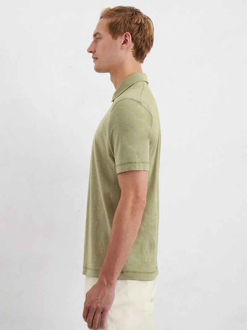 Marc O'Polo Marc O'Polo Poloshirt Slubs Sage Grün - Größe L, Grün, – Produktbild 3 von 5