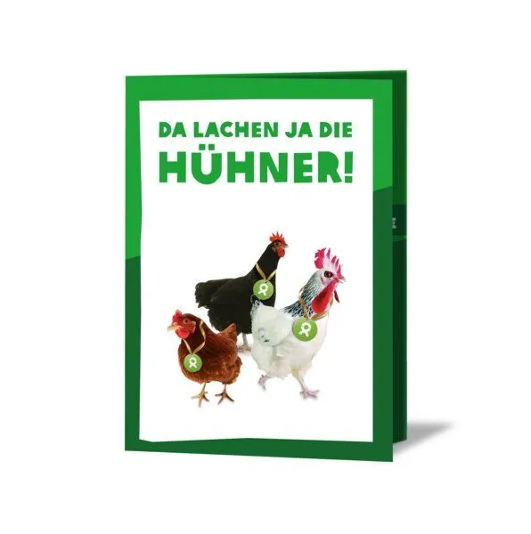 OxfamUnverpackt OxfamUnverpackt Spenden-Geschenk "Gackernde Hühner" (Grußkarte mit Magnet) – Produktbild 2 von 2