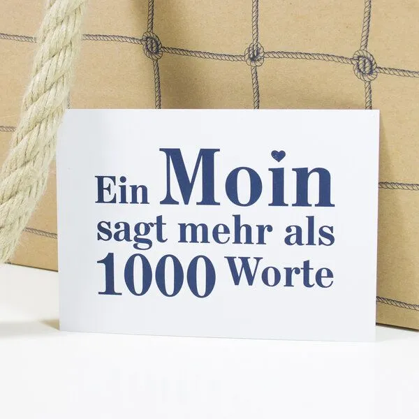 Bow & Hummingbird Bow & Hummingbird Postkarte Moin – Produktbild 1 von 1