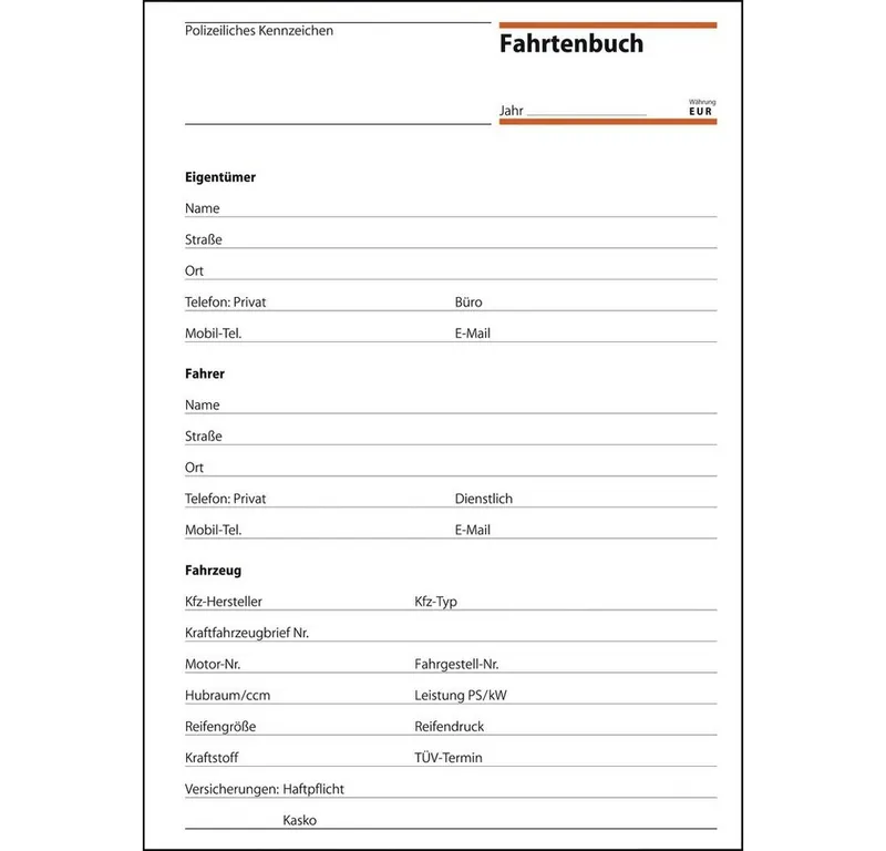 Sigel Sigel Formularblock Sigel FA513 DIN A5 Fahrtenbuch Anzahl der Blätter: 32 1 St. – Produktbild 4 von 7