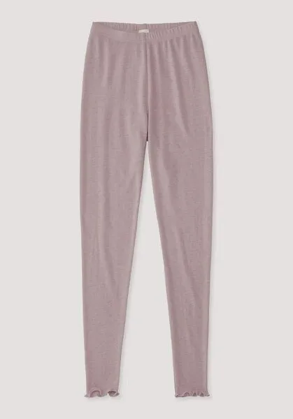 hessnatur hessnatur Leggings Pointelle aus reiner Bio-Merinowolle, Mattrosa, – Produktbild 1 von 3