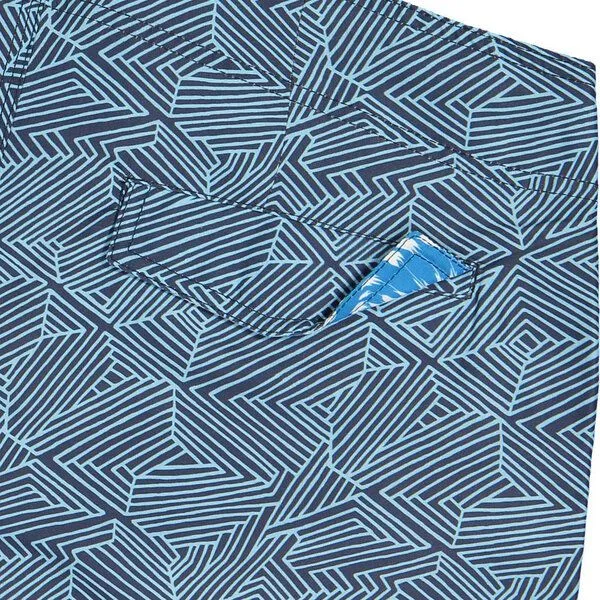 Panareha Panareha Badeshorts PLAKA RPET, Marine & hellblau, – Produktbild 4 von 4