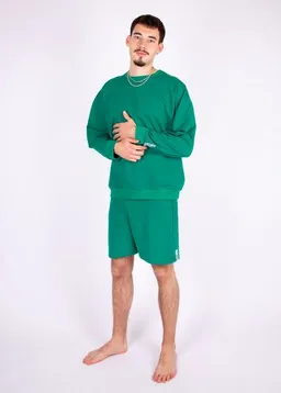 ÆVRIL ÆVRIL Unisex Sweatshirt // Emerald Green // Bio-Baumwolle – Produktbild 1 von 1