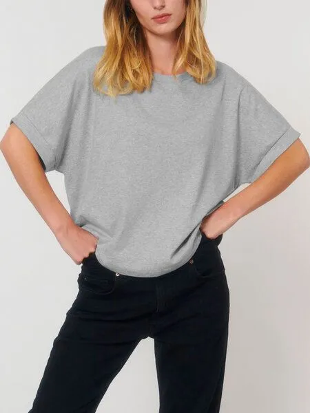 Human Family Human Family Oversize Damen T-Shirt "Slack", Grau-meliert, – Produktbild 1 von 4