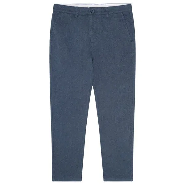 KnowledgeCotton Apparel KnowledgeCotton Apparel Chino-Hose Chuck regular flannel pants, Vintage indigo, – Produktbild 1 von 3