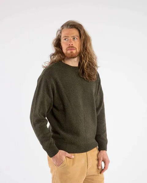 MATONA Matona Strickpullover Classic Sweater, Olive, – Produktbild 3 von 4