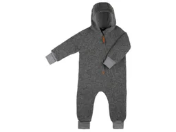 Pure pure by Bauer PURE PURE by Bauer Baby Overall mit Kapuze Bio-Schurwolle Walk grau Gr.74/80 – Produktbild 1 von 1