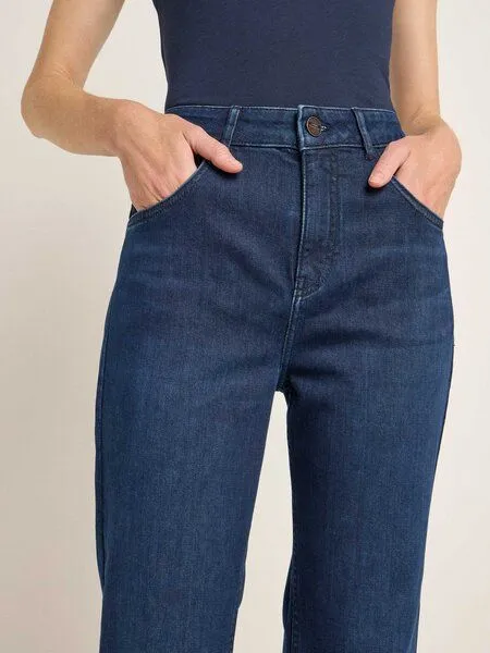 LANIUS LANIUS Flared Jeans aus Bio-Baumwolle, Dark blue denim, – Produktbild 2 von 5