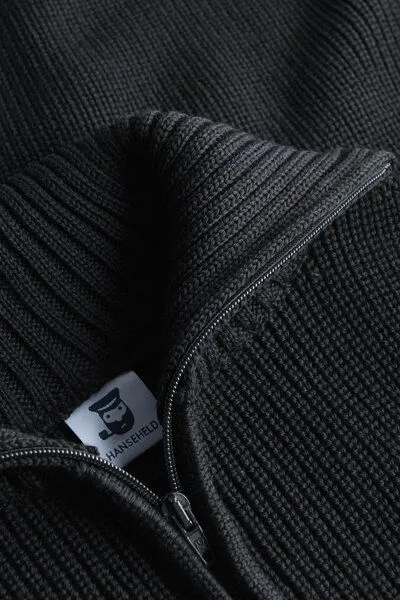 Hanseheld Hanseheld Herren Troyer Merino GOTS, Schwarz, – Produktbild 4 von 4