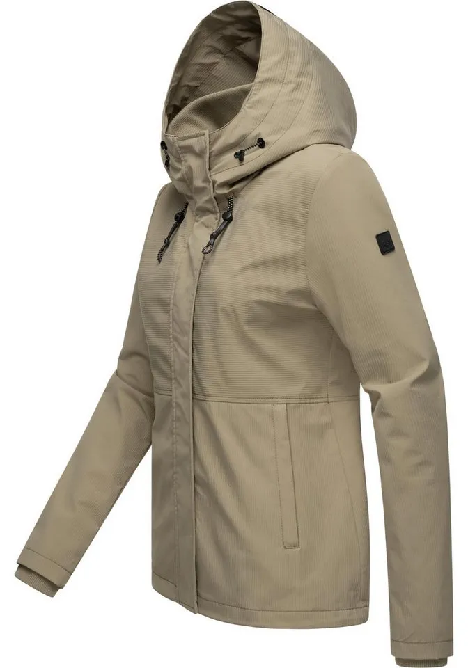 ragwear ragwear Outdoorjacke Sunniva B Übergangsjacke wasserdicht mit feiner Rillenstruktur, Grün, – Produktbild 3 von 5