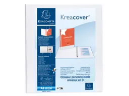Exacompta 10 Exacompta Ringbücher "Kreacover", DIN A4 Maxi, 4 Ringe 25 mm, RB 47 mm, weiß – Produktbild 1 von 1