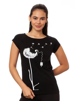 FellHerz Pusteblume Cap Sleeve black - L – Produktbild 1 von 1