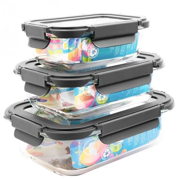 Dora's Dora's Dora’s Glas-Aufbewahrungsbox – Mit Glasdeckel & Klickverschluss – Ofenfest & Auslaufsicher – Produktbild 1 von 3