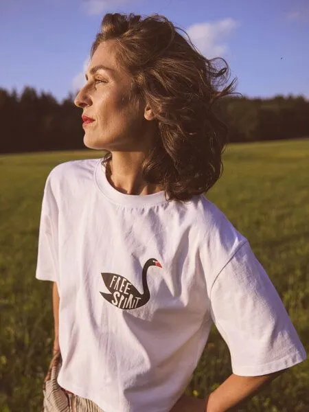 LANIUS LANIUS Oversized Statementshirt (GOTS) aus Bio-Baumwolle, Off white, – Produktbild 2 von 4