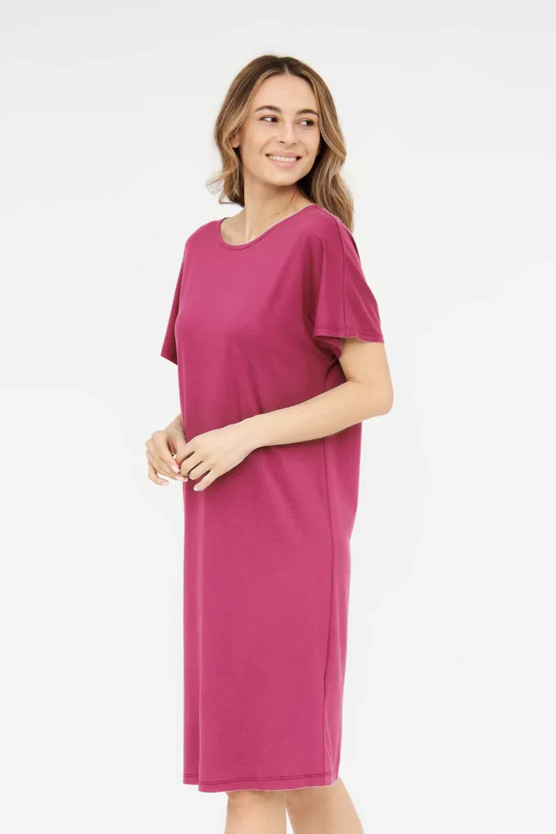 WiDDA Widda Damen vegan Kleid Rückenfrei Farlo Rosa, Dunkelpink, – Produktbild 2 von 2