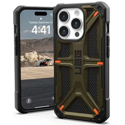 Urban Armor Gear Hülle für Apple iPhone 15 Pro, Urban Armor Gear, Monarch Kevlar, Grün – Produktbild 1 von 1