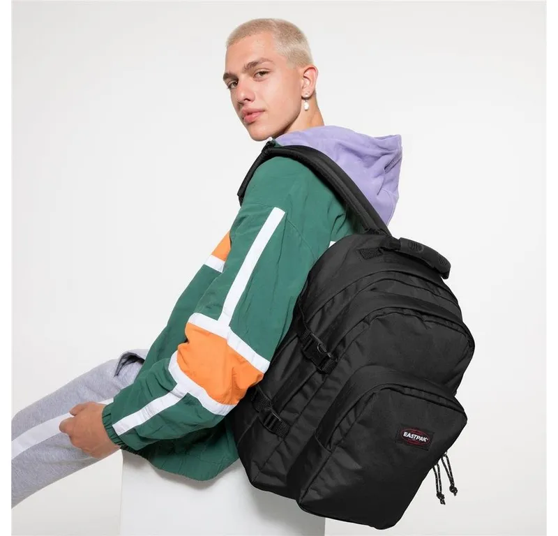 Eastpak Eastpak Laptoprucksack PROVIDER 44 cm 33 L Black, Schwarz gepolstertes Laptopfach, Schwarz, – Produktbild 4 von 5
