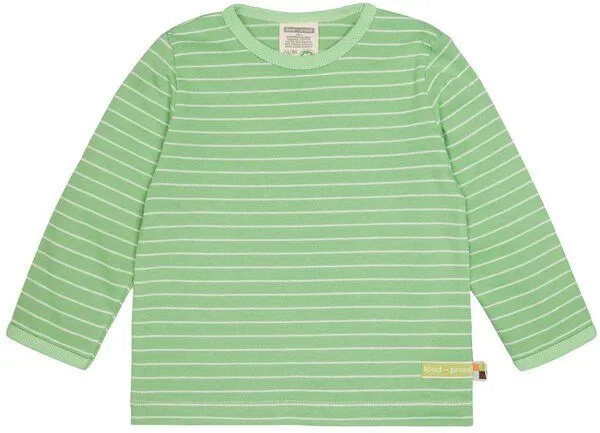 loud + proud loud + proud Babys & Kinder Shirt Streifen, GOTS-zertifiziert, Opal(grün), – Produktbild 1 von 2