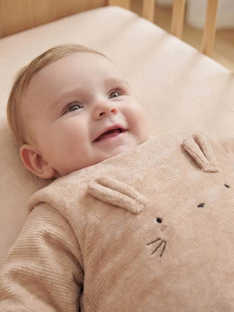 Vertbaudet Baby Winterschlafsack TRAUMREISE aus Cord mit abnehmbaren Ärmeln TOG 3, Beige, – Produktbild 3 von 4