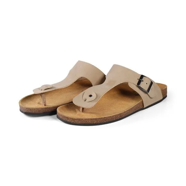 Fairticken Fairticken THULAR vegane "NoBuck" Unisex Zehentrenner Sandale, Beige, – Produktbild 4 von 4