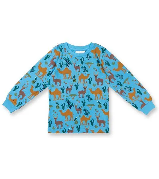 Sense Organics & friends in cooperation with GARY MASH Sense Organics & friends in cooperation with GARY MASH Kinder Schlafanzug aus Biobaumwolle mit Allover Druck, Wüste (blau), – Produktbild 2 von 4