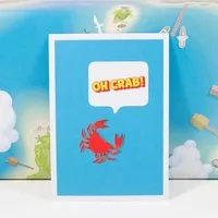 Bow & Hummingbird Bow & Hummingbird Postkarte "Oh crab" – Produktbild 1 von 1