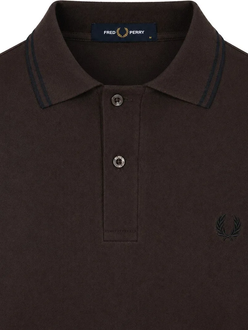 Fred Perry Fred Perry Poloshirt Tipped M3600 Braun 86C - Größe M, Braun, – Produktbild 4 von 5