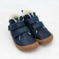 Pololo Pololo Barfuß Winterstiefel aus pflanzlich gegerbtem Leder, unisex, Gr. 22-34, Blau, – Produktbild 1 von 1