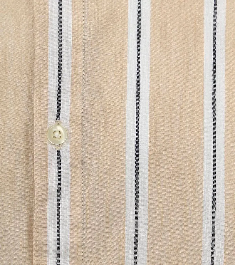 KnowledgeCotton Apparel KnowledgeCotton Apparel Hemd Streifen Beige - Größe XL, Beige, – Produktbild 2 von 3