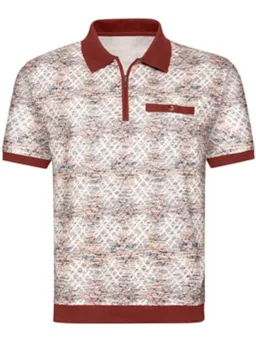 marco donati Kurzarm-Poloshirt terra-bedruckt – Produktbild 1 von 1