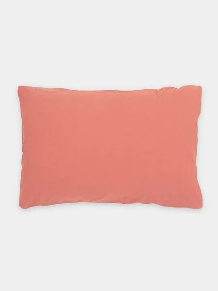 erlich textil erlich textil Fred Kopfkissenbezug aus weicher Bio-Baumwolle, made in Europe, Rostrot, – Produktbild 5 von 7