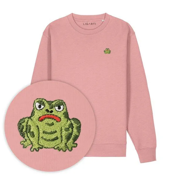 LIGARTI Bestickter Pullover – Gretel die Kröte – LIGARTI Tiermanufaktur, Terracotta, – Produktbild 4 von 4