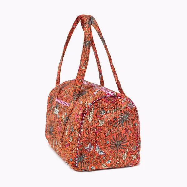 KIKOONI KIKOONI handgefertigte große Baumwolltasche "K. Shopper", Orange palm, – Produktbild 1 von 4