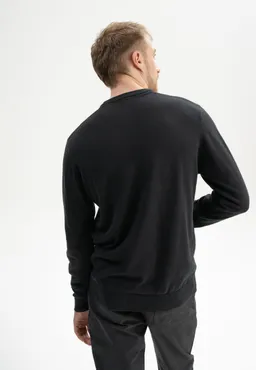 MELA MELA Herren vegan Feinstrick Pullover Himal Schwarz – Produktbild 1 von 1