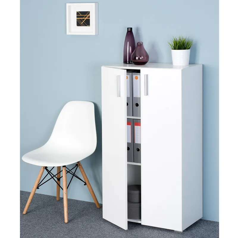 Casaria® Kommode Vela Weiß 116x30x60cm, Weiß, – Produktbild 2 von 2