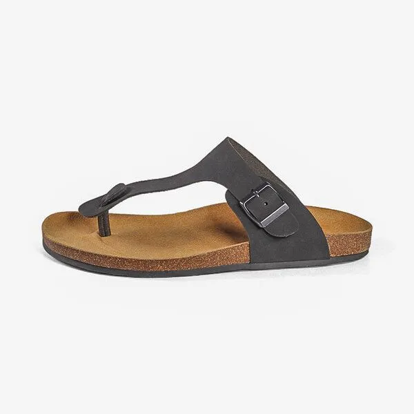 Fairticken Fairticken THULAR vegane "NoBuck" Unisex Zehentrenner Sandale, Schwarz, – Produktbild 2 von 4