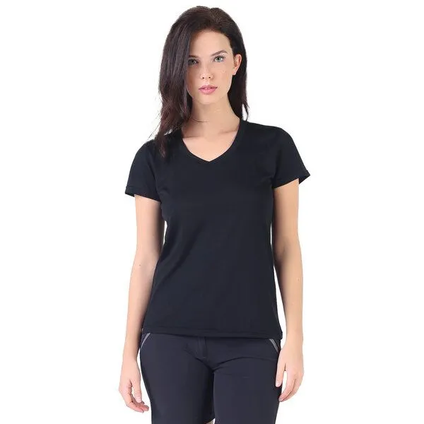 Woolona Woolona V-Shirt - CALIMA - 100% Merinowolle, Schwarz, – Produktbild 2 von 3
