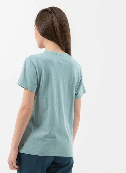 ORGANICATION ORGANICATION T-Shirt aus Bio-Baumwolle mit Schmetterling-Print, Miami sky, – Produktbild 4 von 4