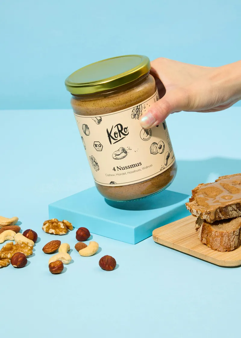 KoRo Bio 4 Nussmus aus Cashew, Mandel, Haselnuss und Walnuss 500 g – Produktbild 3 von 5