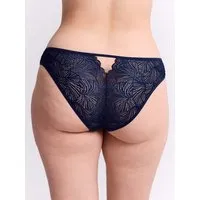 erlich textil erlich textil Fluid Lace Slip mit Spitze aus recyceltem Polyamid, made in Europe, Mitternachtblau, – Produktbild 2 von 2