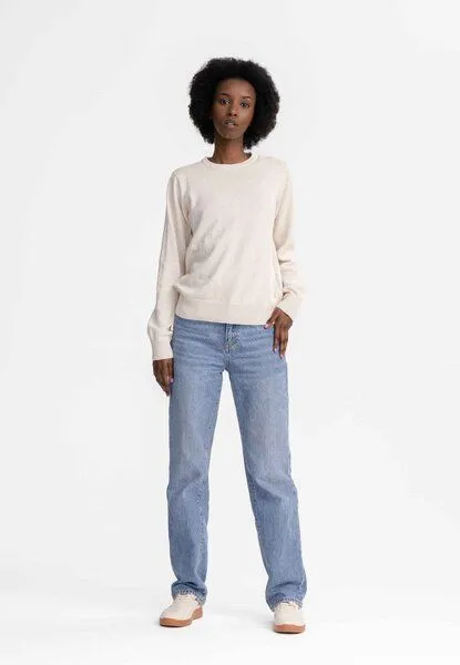 MELA MELA Feinstrick Pullover Dhana, Cream melange, – Produktbild 4 von 4