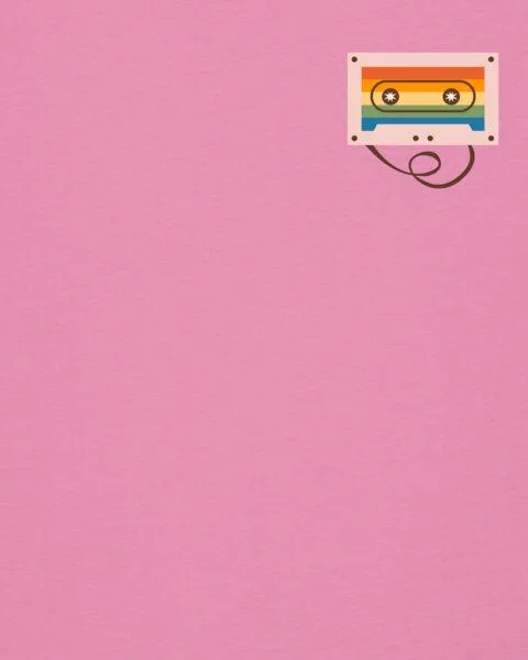 watapparel watapparel T-Shirt Unisex Rainbow Cassette, Bubble pink, – Produktbild 3 von 3