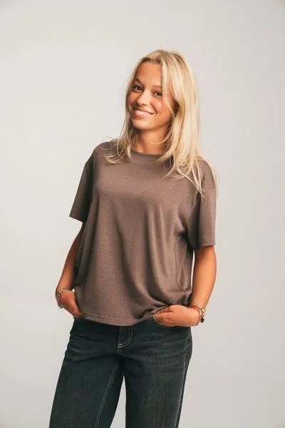 Kopyto Kopyto MAU RWS Klassisches, leichtes Damen-T-Shirt aus Tencel und Merinowolle, Eisblau (blau), – Produktbild 2 von 4