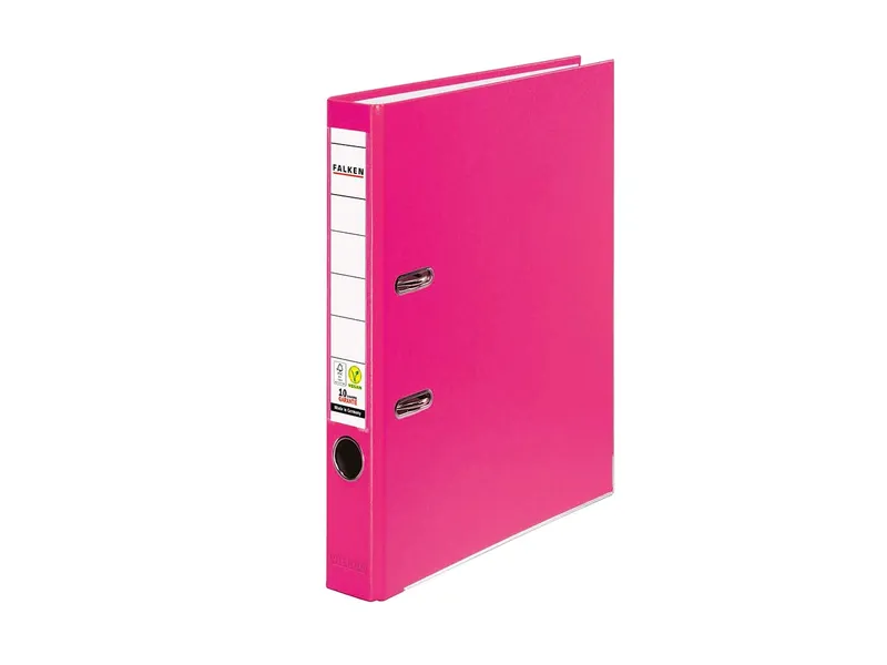 Falken 25 Falken Ordner "Vegan", mit Einsteckschild, 240 g/m², DIN A4, RB 50 mm, rosa – Produktbild 1 von 1